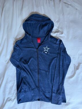Nike Womens Blue Dallas Cowboys Zip Up Hoodie